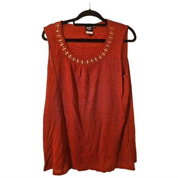 SHARON YOUNG Sleeveless Shell Top - Size XL - Picture 1 of 8